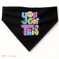 Retro Smiley Emoji You Got This USA-Made Doggie Bandana thumb 0