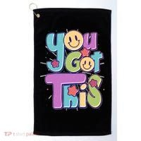 Retro Smiley Emoji You Got This Golf Towel thumb 0