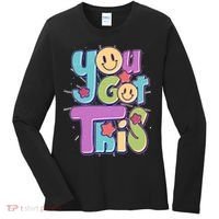 Retro Smiley Emoji You Got This Women's Long Sleeve Shirt thumb 0
