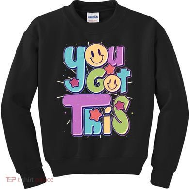 Retro Smiley Emoji You Got This Kids Sweatshirt