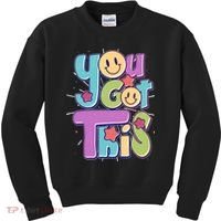 Retro Smiley Emoji You Got This Kids Sweatshirt thumb 0