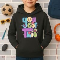 Retro Smiley Emoji You Got This Kids Hoodie thumb 2