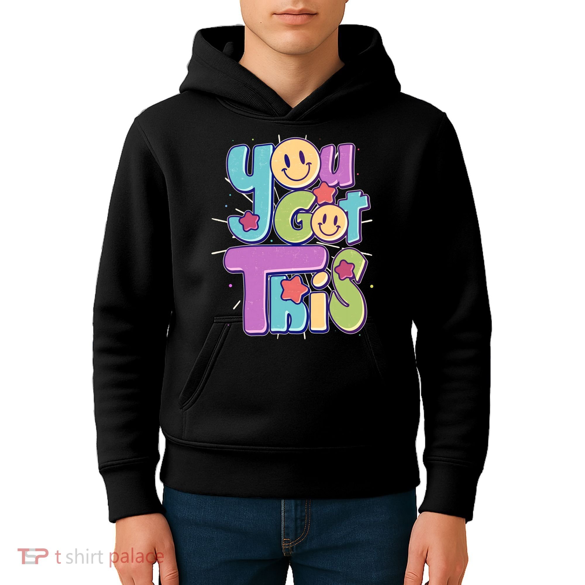Retro Smiley Emoji You Got This Kids Hoodie