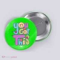 Retro Smiley Emoji You Got This Button thumb 0