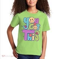 Retro Smiley Emoji You Got This Kids T-Shirt thumb 2