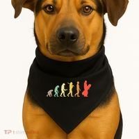 Retro Snowboarding Evolution Gift For Snowboarders USA-Made Doggie Bandana thumb 1