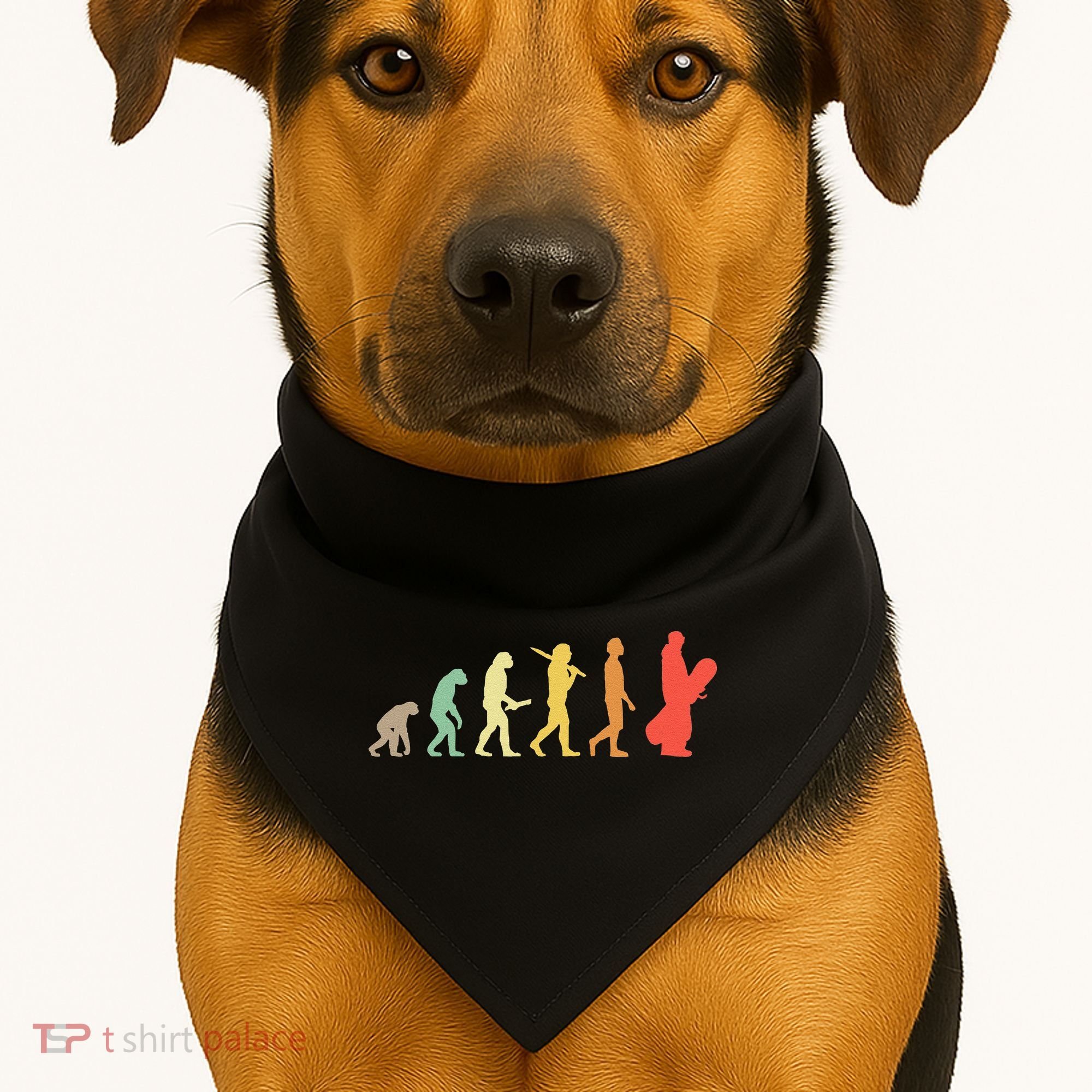 Retro Snowboarding Evolution Gift For Snowboarders USA-Made Doggie Bandana