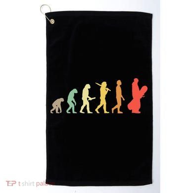 Retro Snowboarding Evolution Gift For Snowboarders Golf Towel