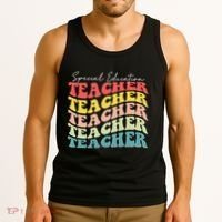 Retro Special Education Teacher Appreciation Tank Top thumb 3