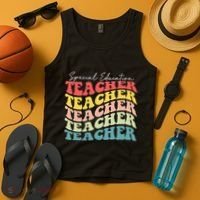 Retro Special Education Teacher Appreciation Tank Top thumb 4
