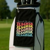 Retro Special Education Teacher Appreciation Golf Towel thumb 2