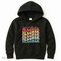 Retro Special Education Teacher Appreciation Kids Hoodie thumb 0