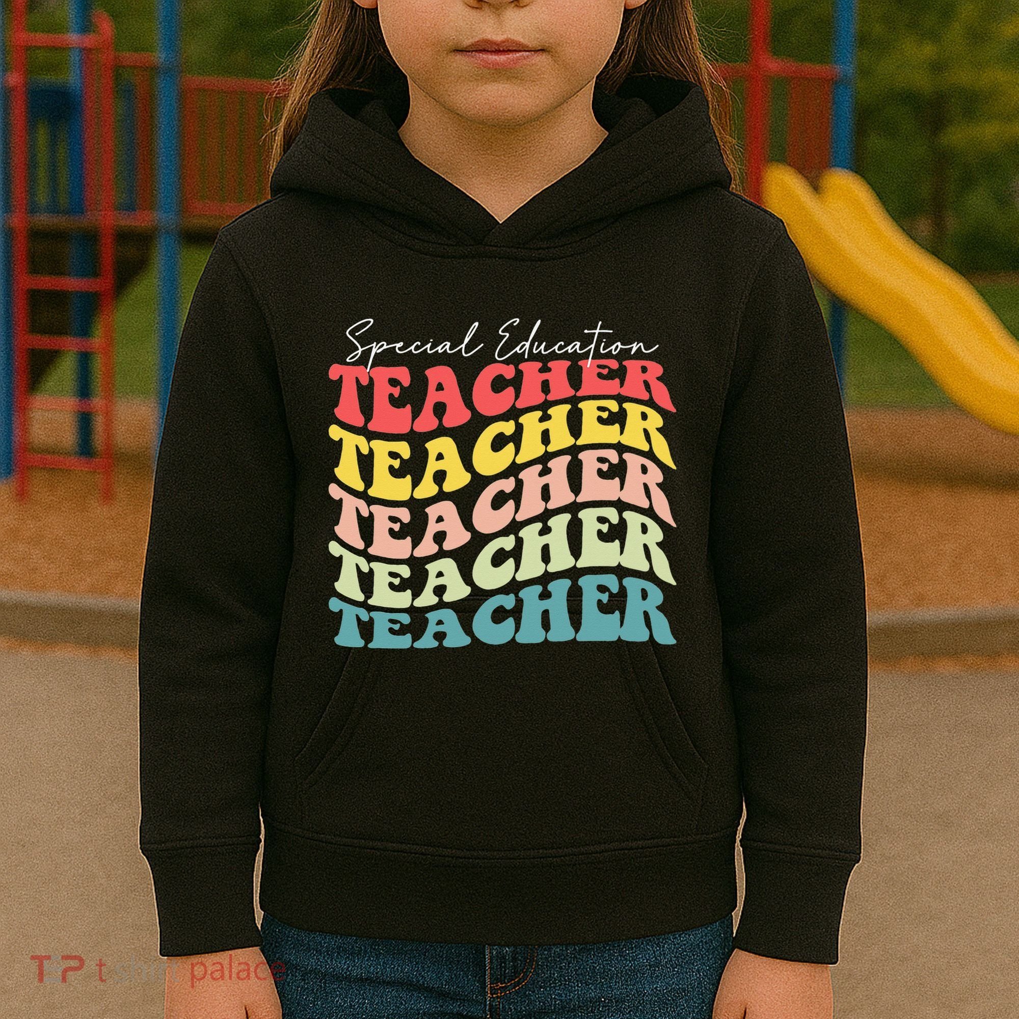Retro Special Education Teacher Appreciation Kids Hoodie