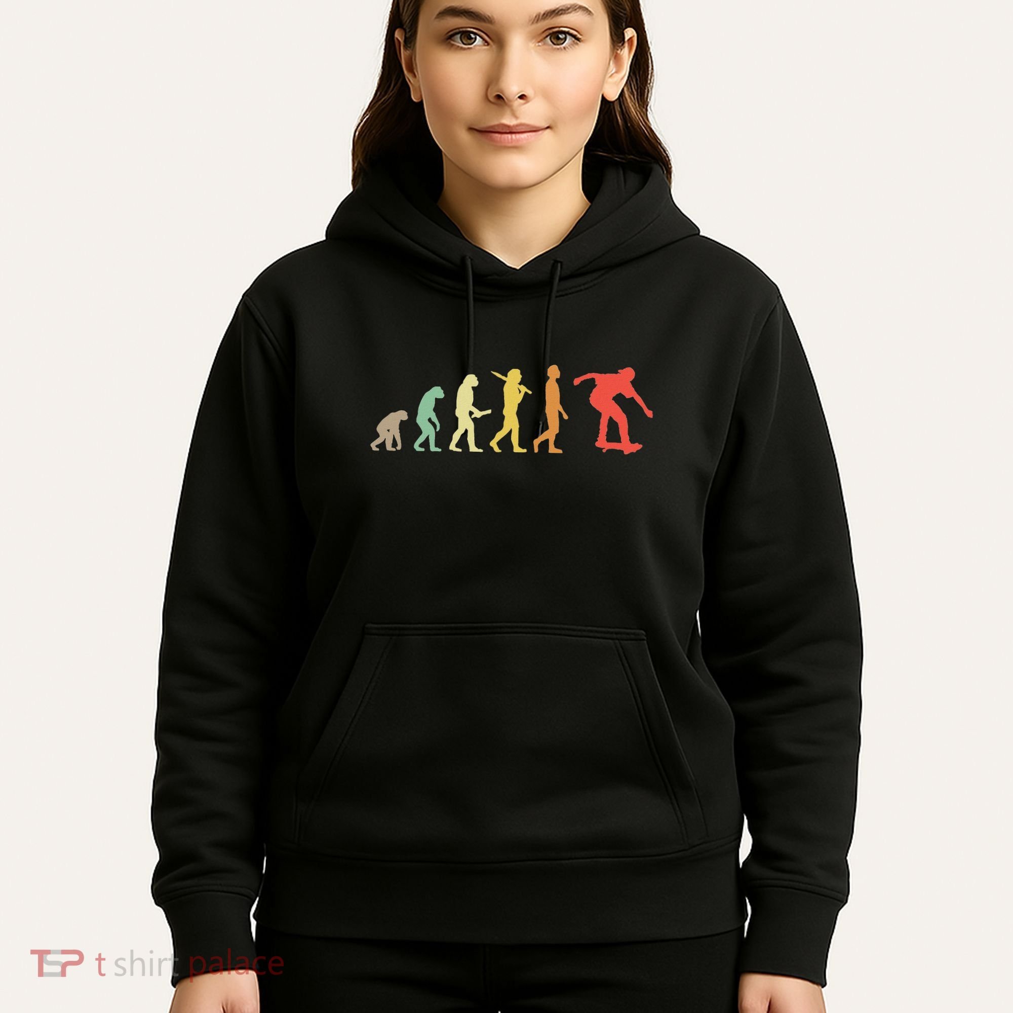 Retro Skating Evolution Gift For Skaters & Skateboarders Hoodie