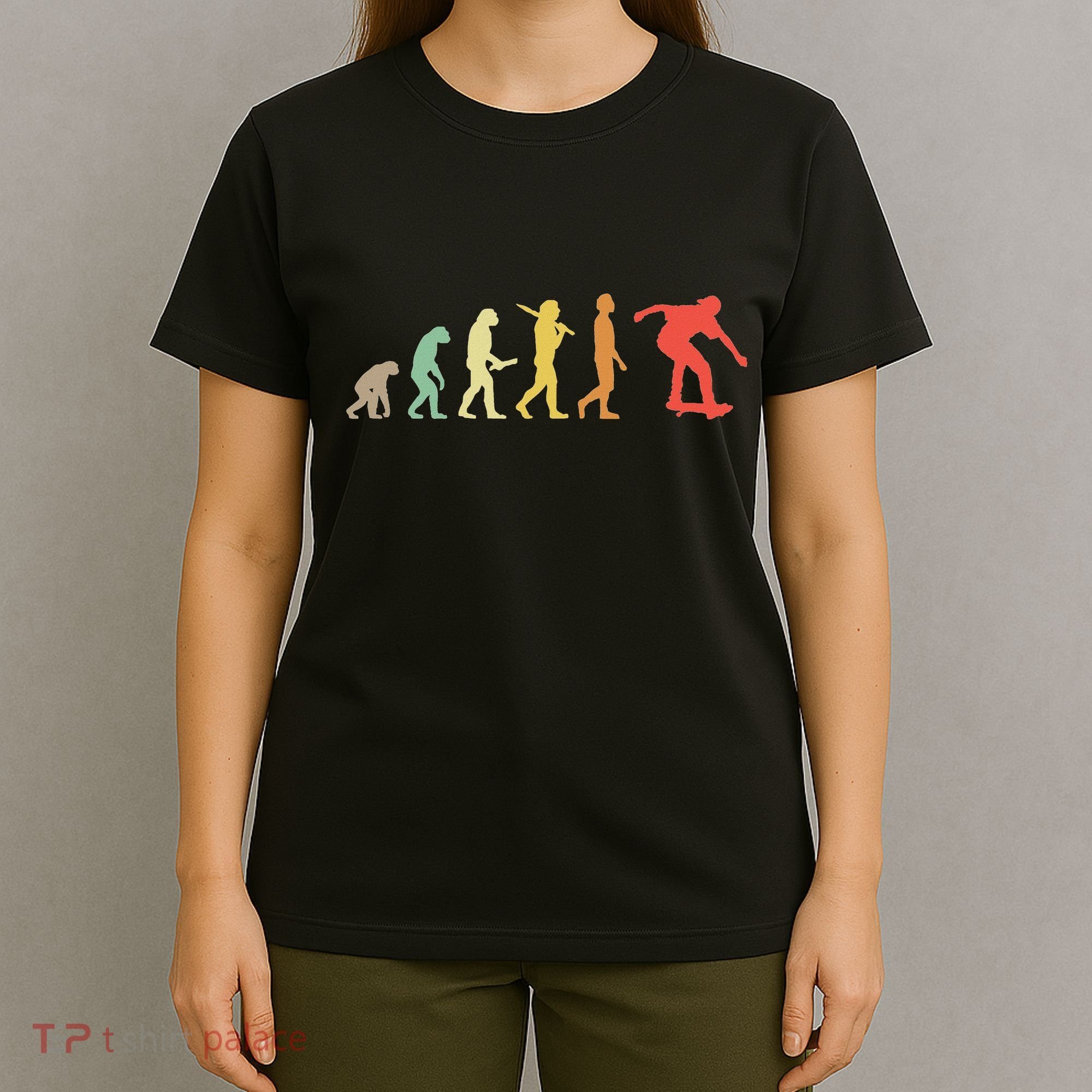 Retro Skating Evolution Gift For Skaters & Skateboarders T-Shirt
