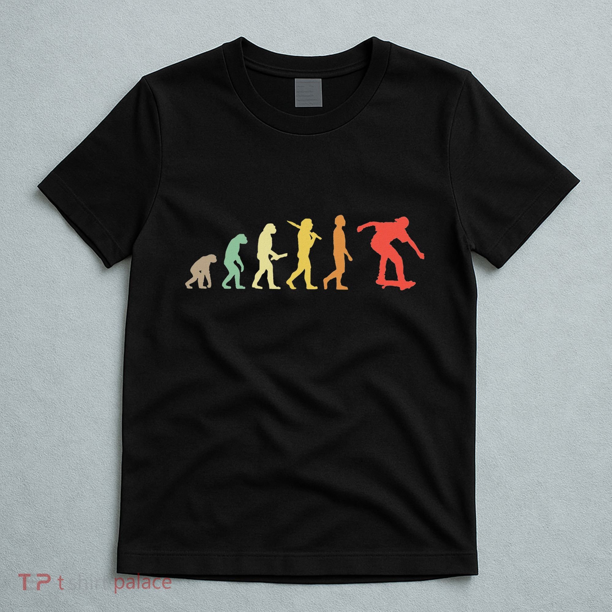 Retro Skating Evolution Gift For Skaters & Skateboarders T-Shirt