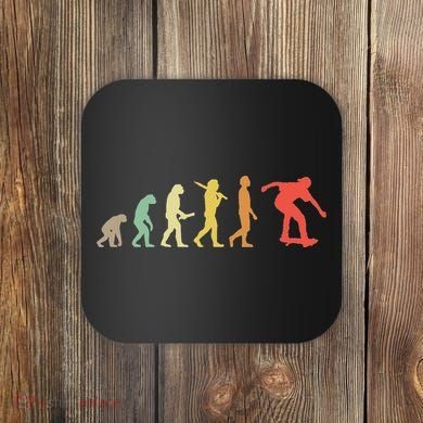 Retro Skating Evolution Gift For Skaters & Skateboarders Coaster