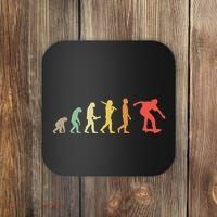 Retro Skating Evolution Gift For Skaters & Skateboarders Coaster thumb 0