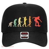 Retro Skating Evolution Gift For Skaters & Skateboarders Hat thumb 0