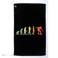Retro Skating Evolution Gift For Skaters & Skateboarders Golf Towel thumb 0