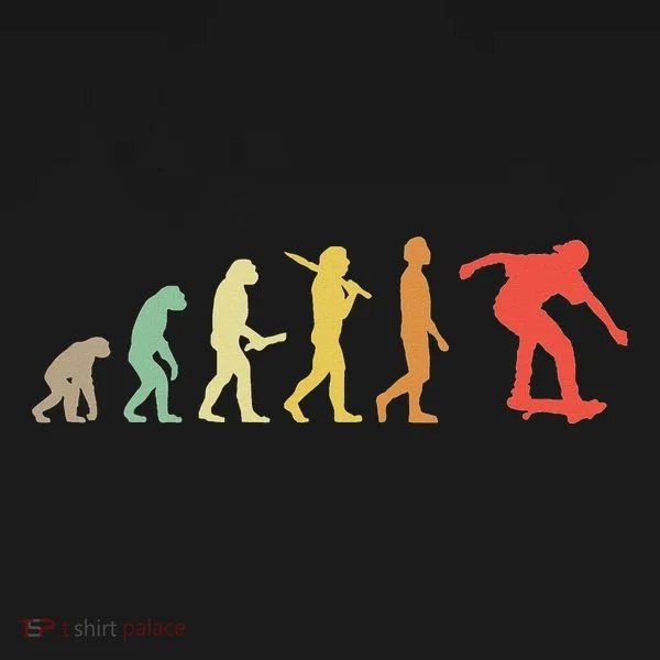 Retro Skating Evolution Gift For Skaters & Skateboarders Women's T-Shirt