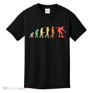 Retro Skating Evolution Gift For Skaters & Skateboarders Kids T-Shirt