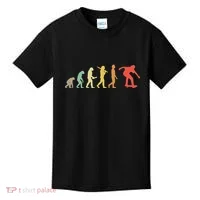 Retro Skating Evolution Gift For Skaters & Skateboarders Kids T-Shirt thumb 0