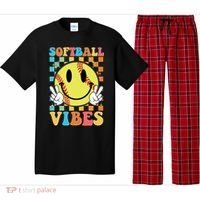 Retro Smiley Emoji Softball Vibes Pajama Set thumb 0