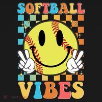 Retro Smiley Emoji Softball Vibes Visor thumb 3