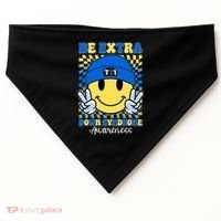 Retro Smiley Emoji Be Extra Down Syndrome Awareness USA-Made Doggie Bandana thumb 0