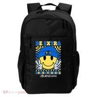 Retro Smiley Emoji Be Extra Down Syndrome Awareness Backpack thumb 0