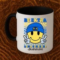 Retro Smiley Emoji Be Extra Down Syndrome Awareness Coffee Mug thumb 2