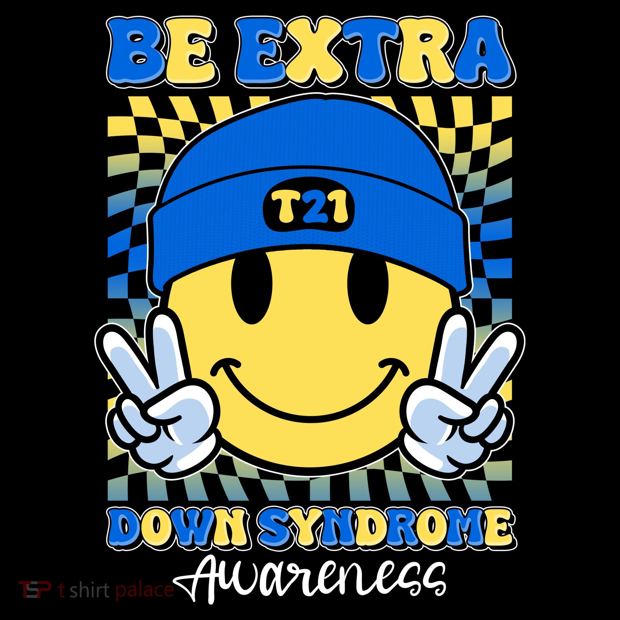 Retro Smiley Emoji Be Extra Down Syndrome Awareness Women's Hoodie