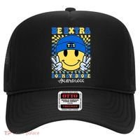 Retro Smiley Emoji Be Extra Down Syndrome Awareness Hat thumb 0