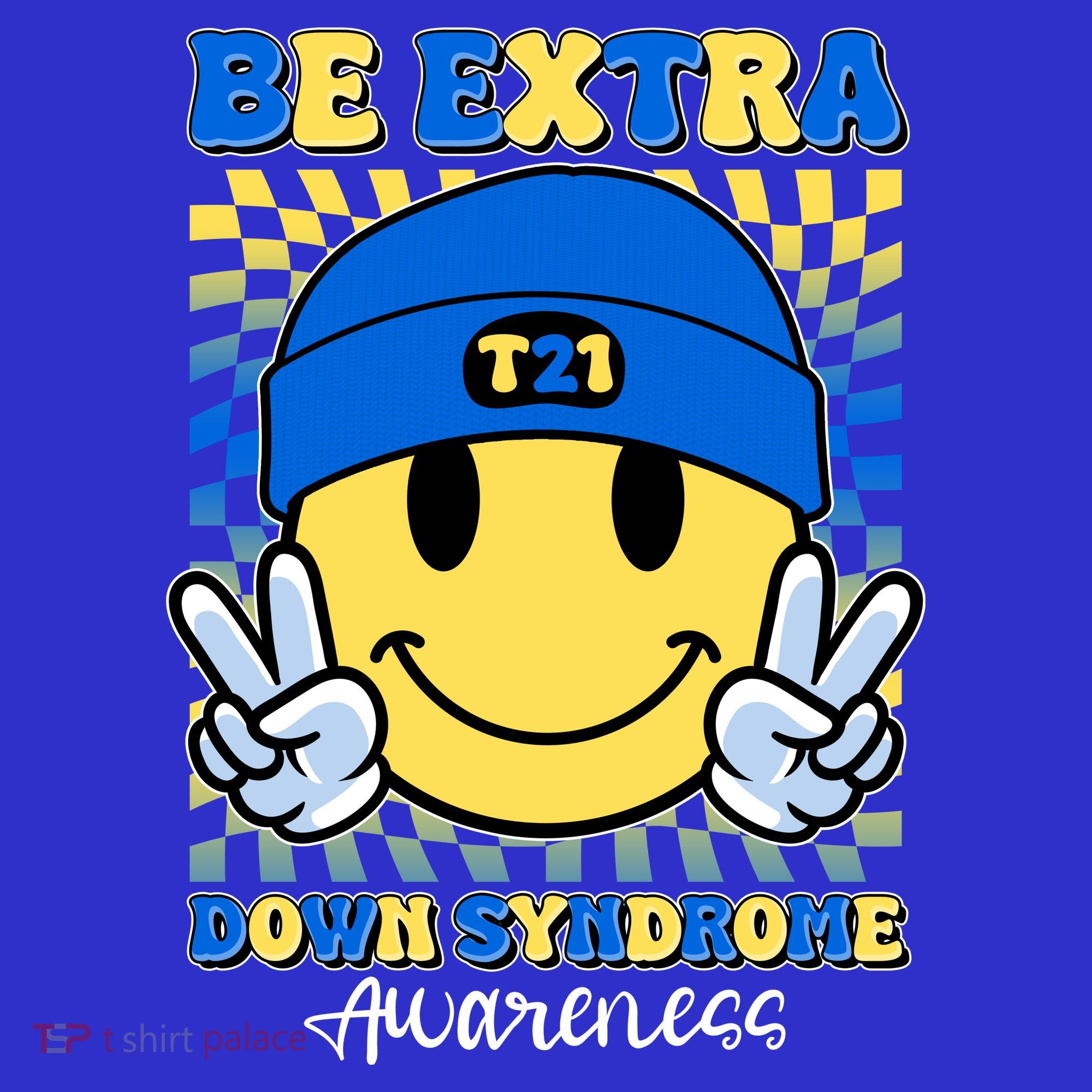 Retro Smiley Emoji Be Extra Down Syndrome Awareness Apron