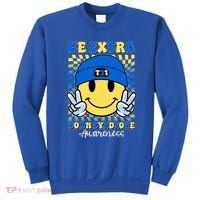 Retro Smiley Emoji Be Extra Down Syndrome Awareness Sweatshirt thumb 0