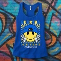 Retro Smiley Emoji Be Extra Down Syndrome Awareness Women's Tank Top thumb 3