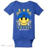Retro Smiley Emoji Be Extra Down Syndrome Awareness Baby Bodysuit thumb 0