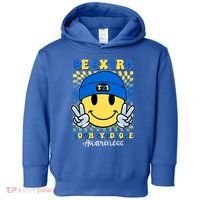 Retro Smiley Emoji Be Extra Down Syndrome Awareness Toddler Hoodie thumb 0