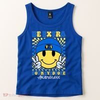 Retro Smiley Emoji Be Extra Down Syndrome Awareness Tank Top thumb 2