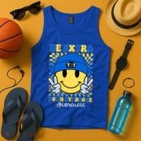 Retro Smiley Emoji Be Extra Down Syndrome Awareness Tank Top thumb 4