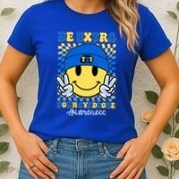 Retro Smiley Emoji Be Extra Down Syndrome Awareness Women's T-Shirt thumb 2