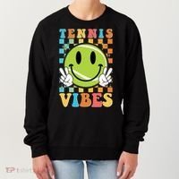 Retro Smiley Emoji Tennis Vibes Women's Sweatshirt thumb 0