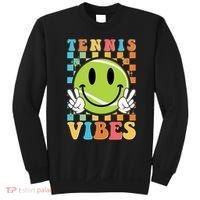 Retro Smiley Emoji Tennis Vibes Sweatshirt thumb 0