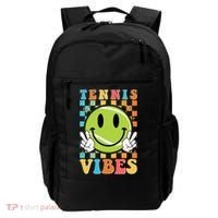Retro Smiley Emoji Tennis Vibes Backpack thumb 0