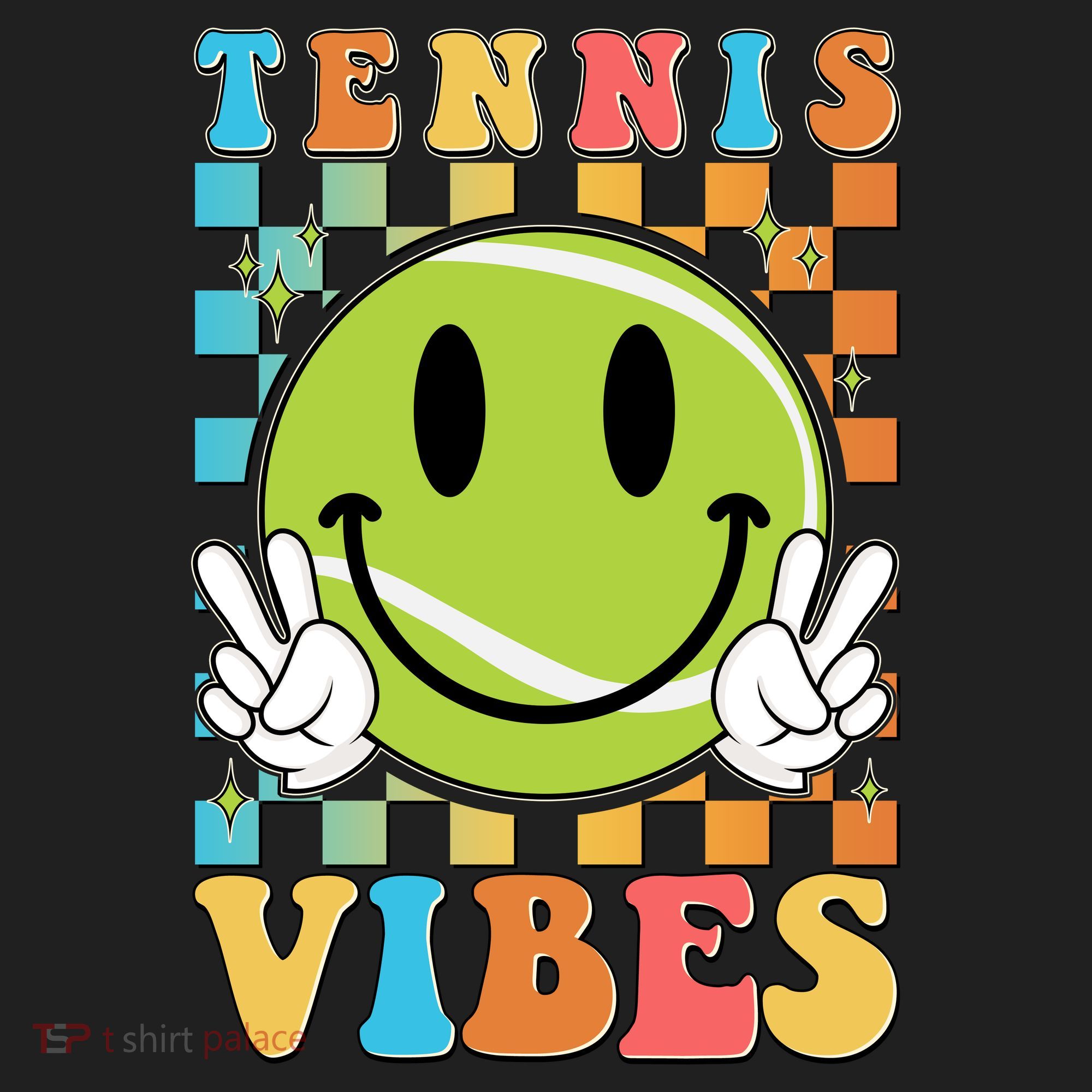Retro Smiley Emoji Tennis Vibes Beanie