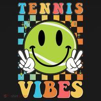Retro Smiley Emoji Tennis Vibes Mousepad thumb 1