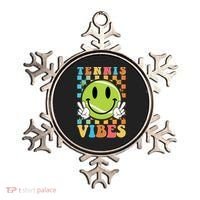Retro Smiley Emoji Tennis Vibes Ornament thumb 0