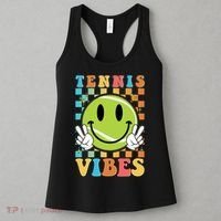 Retro Smiley Emoji Tennis Vibes Women's Tank Top thumb 3