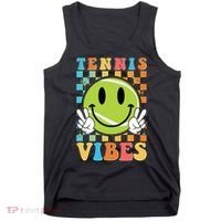 Retro Smiley Emoji Tennis Vibes Tank Top thumb 0